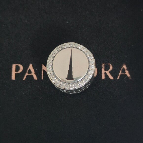 Pandora Burj Khalifa Dubai Bead Charm Bracelet Pendant S925 Silver with box - Picture 1 of 7